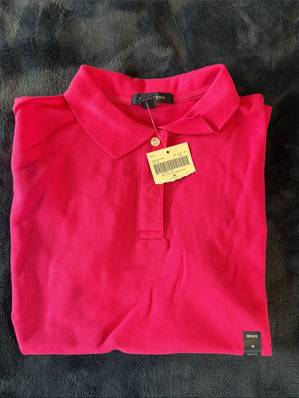 Lands' End Women's Short Sleeve Polo - Bright Pink